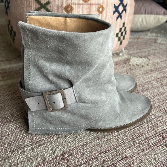 Shoes - European all suede leather wedge booties by o la la